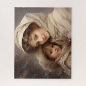 Victoriaans moeder en kind legpuzzel (Verticaal)