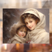 Victoriaans moeder en kind raamsticker (Vel 2)