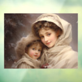 Victoriaans moeder en kind raamsticker (Vel 3)