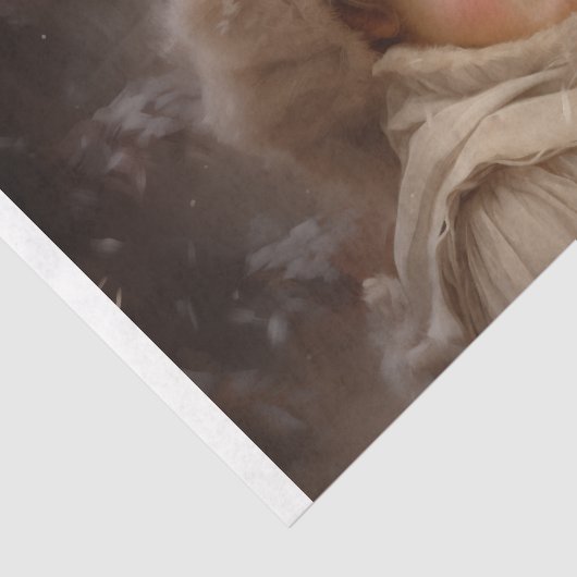 Victoriaans moeder en kind tissuepapier (Detail)