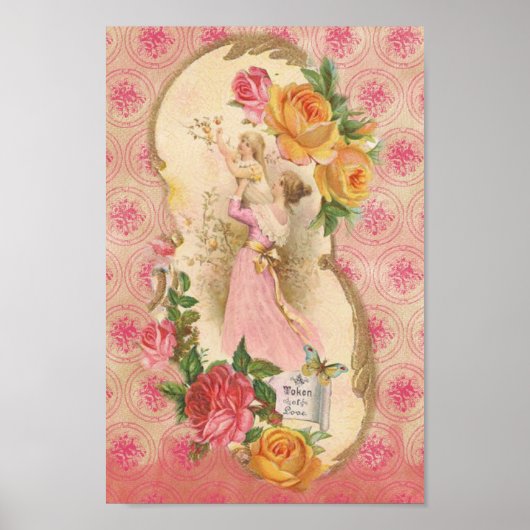  Victoriaans moeder- en kindertoken van de liefde Poster (Voorkant)