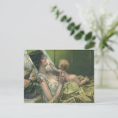 Victoriaans moeder en nieuwe baby Moederdag Kaart (Staand voorkant)