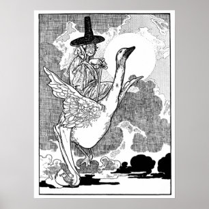  Victoriaans Moeder Goose door Charles Robinson Poster