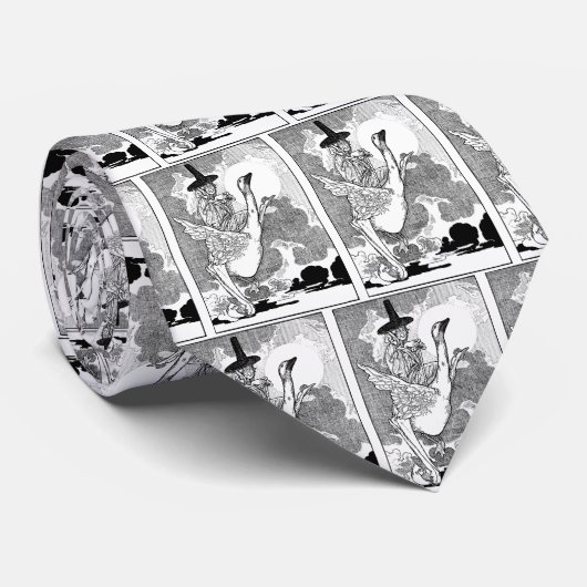  Victoriaans Moeder Goose door Charles Robinson Stropdas (Opgerold)