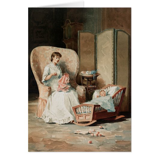  Victoriaans moeder, kind Moederdag (Voorkant)