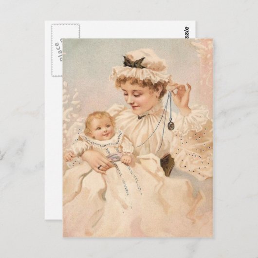 Victoriaans moeder met kind Moederdag Kaart (Voorkant / Achterkant)