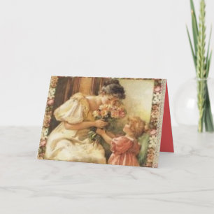 Victoriaans Moederdag Kaart