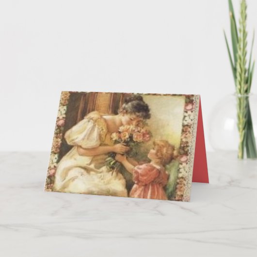 Victoriaans Moederdag Kaart (Voorkant)