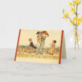 Victoriaans Moederdag Kaart (Gele Bloem)