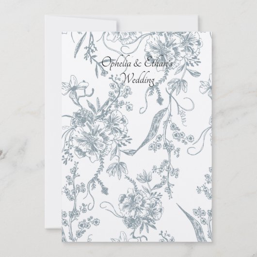 Victoriaans Monogram Barok crest bruiloft Kaart (Achterkant)