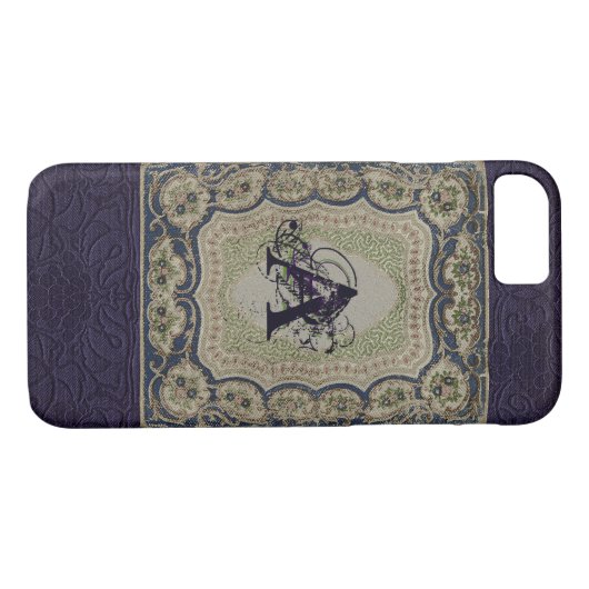 Victoriaans Monogram Boekontwerp Case-Mate iPhone Case (Achterkant (Horizontaal))