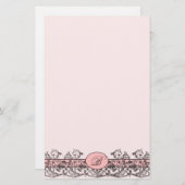 Victoriaans monogram briefpapier (Voorkant / Achterkant)