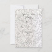 Victoriaans Monogram crest bruiloft Kaart (Achterkant)