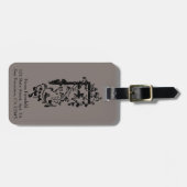  Victoriaans monogram Decoratieve letter F Bagagelabel (Voorkant horizontaal)