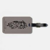  Victoriaans monogram Decoratieve letter F Bagagelabel (Achterkant horizontaal)