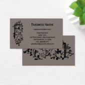 Victoriaans monogram Decoratieve letter F Visitekaartje (Bureau)