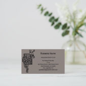  Victoriaans monogram Elegant Letter K Visitekaartje (Staand voorkant)