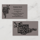  Victoriaans monogram Elegant Letter K Visitekaartje (Voorkant / Achterkant)