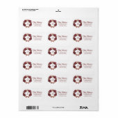 Victoriaans monogram kransretouradres etiket (Full Sheet)