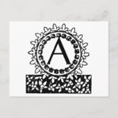  Victoriaans monogram letter A Briefkaart (Voorkant)