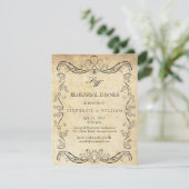  Victoriaans monogram repetitie Dinner Kaart (Staand voorkant)