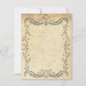  Victoriaans monogram repetitie Dinner Kaart (Achterkant)