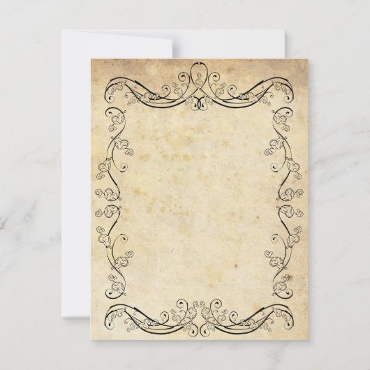  Victoriaans monogram repetitie Dinner Kaart (Achterkant)