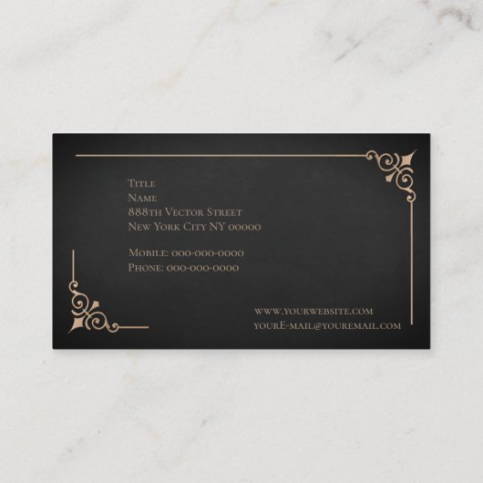 Victoriaans Monogram Visitekaartje (Achterkant)