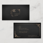 Victoriaans Monogram Visitekaartje (Voorkant / Achterkant)