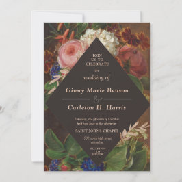  Victoriaans Moody Fine Art Floral Kaart