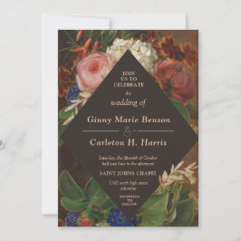  Victoriaans Moody Fine Art Floral Kaart