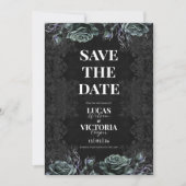 Victoriaans Moody Gothic Wedding Save the Date Kaart (Voorkant)