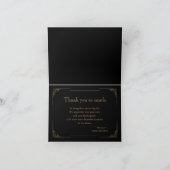 Victoriaans mot  Elegant Gotisch Bruiloft Bedankkaart (Binnen)