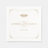 Victoriaans mot Elegante Gotische Bruiloft Servet (Voorkant)