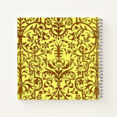 Victoriaans motief in geel notitieboek (Achterkant)