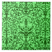 Victoriaans motief in het groen tegeltje (Voorkant)