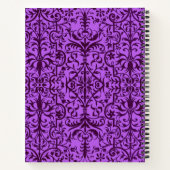 Victoriaans motief in het paars notitieboek (Achterkant)