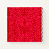 Victoriaans motief in rood notitieboek (Achterkant)
