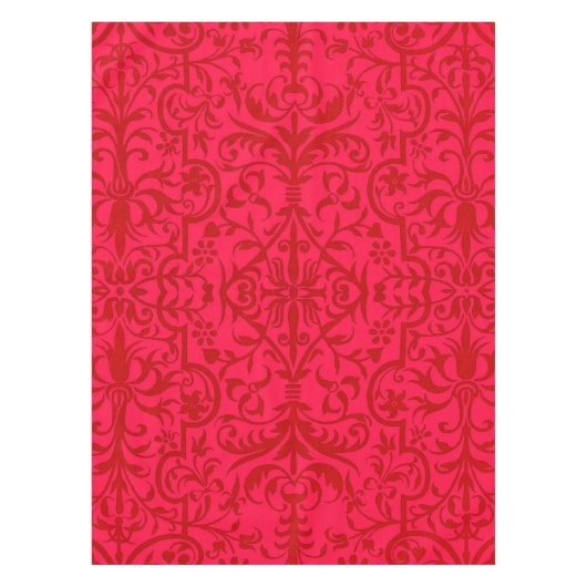 Victoriaans motief in rood tafelkleed (Voorkant)