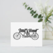  Victoriaans motorfiets Briefkaart (Staand voorkant)