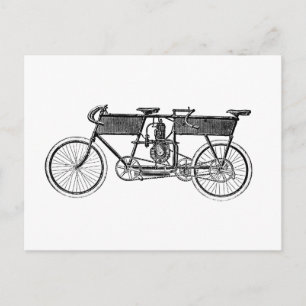  Victoriaans motorfiets Briefkaart