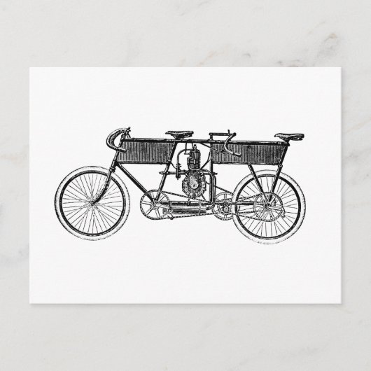  Victoriaans motorfiets Briefkaart (Voorkant)