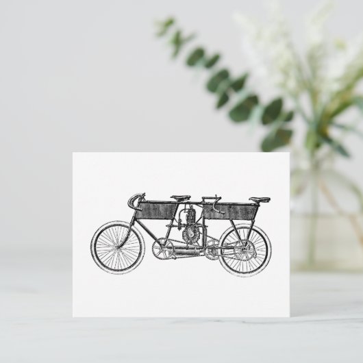  Victoriaans motorfiets Briefkaart (Staand voorkant)