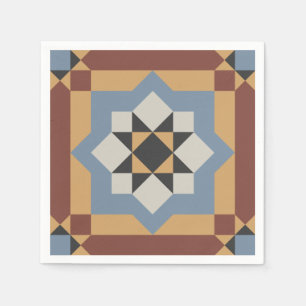 Victoriaans mozaïekPatroonstaart papier opladen Servet