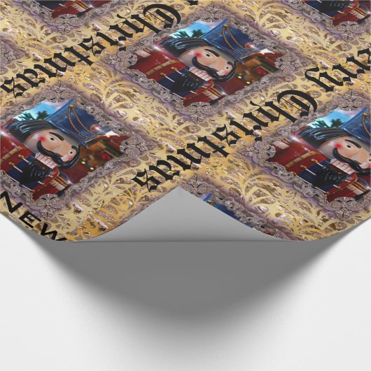 Victoriaans Mr Nutkraker Customize Cadeaupapier (Hoek)