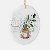 Victoriaans Muis in Theebeker Keramisch Ornament (Rechts)