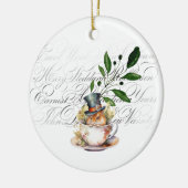 Victoriaans Muis in Theebeker Keramisch Ornament (Links)