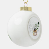 Victoriaans Muis in Theebeker Keramische Bal Ornament (Links)