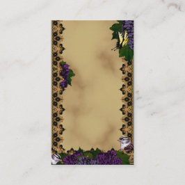 Victoriaans mussen en vlinders visitekaartje