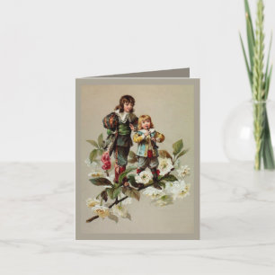 Victoriaans muziek Kerstkaart Feestdagen Kaart